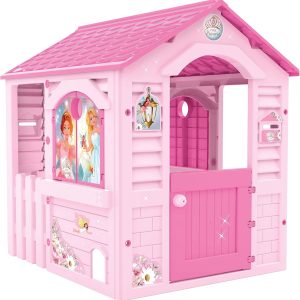 Chicos – Casita infantil Pink Princess, Apta para interior y exterior, incluye adhesivos para decorarla, Fabricada en plástico resistente y duradero, Color Rosa (89613)