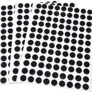 Adsamm® / 324 x Felt Pads/Ø 10 mm/Black/Round/Floor Protectors for Furniture Legs/Self-Adhesive/with Thickness of 1.5 mm of the Highest Quality