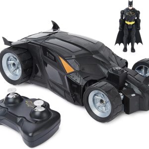DC Comics, Batman Batmobile Remote Control Car, Easy to Drive, Compatible with Batman Figures, Toys for Boys and Girls Ages 4 and Up