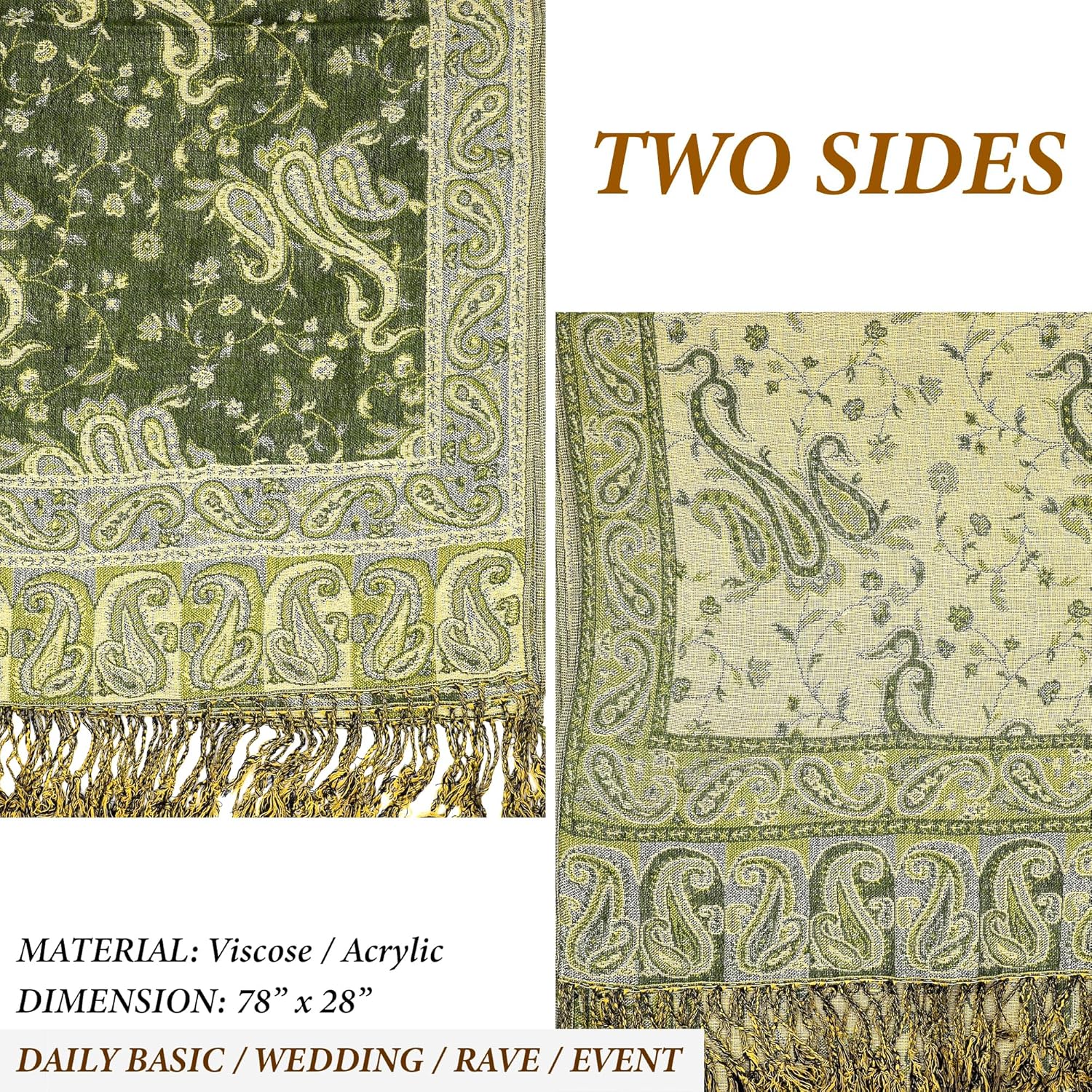 Achillea Pashmina Shawl for Women - Image 6