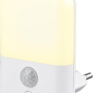 GRIFEMA GD103-1 Children’s Night Light, 5 Adjustable Brightness Levels, Night Light with Motion Sensor for Children’s Room, Bathroom, Hallway, Kitchen, Stairs, 2700K Warm White