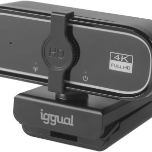 iggual Professional Webcam WC3840 Business Pro View – 4K UHD Image and Clear Audio for Video Calling Auto Focus- USB Powered -Supports Any Operating System