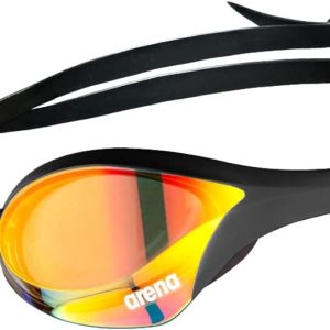arena Cobra Ultra Swipe Mirror Unisex Adult Competition Swimming Goggles with Curved Mirror Lenses, Anti-fog, UV Protection, 5 Interchangeable Nose Bridges