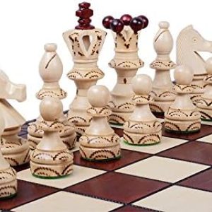 Beautiful Chess Set with Wooden Board and Handmade Pieces Product 55cm