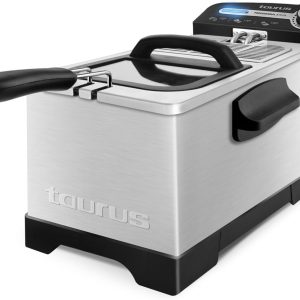 Taurus Professional Fryer 3 Plus | 3L | 2100W | Adjustable Temp. | Lid with Visor and Filter | Indicator Light | Stainless Steel Body and Bucket | Filtering System | Detachable