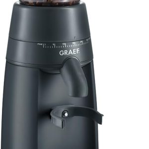GRAEF CM702 Electric Coffee Grinder 250 g, 24 Levels, Removable Stainless Steel Conical Mill, Up to 12 Cups, Sieve Holder, Black