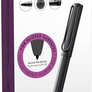 Lamy AL-star EMR black (PC/EL tip) stylus for many Android devices – with ergonomic grip – precise writing and drawing on digital media – with function button