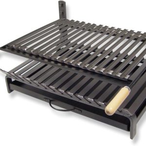 Imex El Zorro – Stainless Steel BBQ Grill 60 x 43 cm | Outdoor Charcoal Barbecue | Height Adjustment and Ash Drawer | With Wheels for Easy Transport