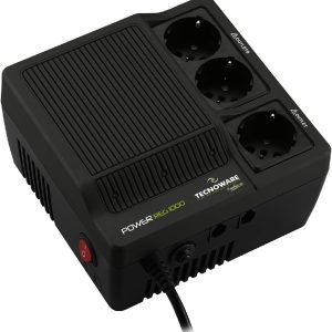 Tecnoware Voltage Stabilizer 1000VA for Modem, Router, PC and Small Electronic Devices – Protects Against Current Surges, Not a UPS Ready to Use
