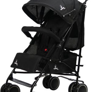 Asalvo TOKYO Ultralight Baby Pushchair, Pushchair, Reclining Backrest, Urban Stroller, 5-Point Harness, SPF50+, Hood with Window, Manageable and Maximum Safety, Up to 16 kg, Black