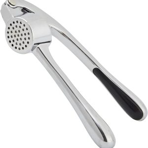 Garlic Press, Rustproof Kitchen Garlic Crusher with Ergonomic Handle, Ginger Crusher with Good Grip, Easy to Clean, Dishwasher Safe