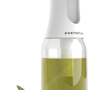 PORTENTUM 300ml Oil Spray, Suitable for Air Fryer & Multipurpose Kitchen Oil Spray, Non-Drip Kitchen Oil Spray, Oil Pot with Dispenser, Oil-Free Fryer Accessories (White)