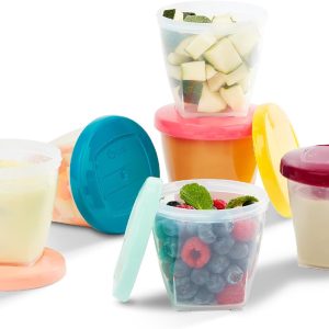 Babymoov Babybols – Pack of 6 Storage Containers, 250 ml, Multi-Colour