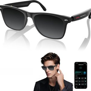 AI Smart Glasses with GPT Chat for Men Women, Bluetooth Translation Sunglasses with 164 Languages, Open Ear Audio with Microphone and Speakers, Hands-Free Calling