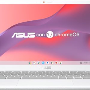 ASUS Chromebook Plus CX34 CX3402CBA-PQ0105 – Laptop 14 Inches Full HD (Intel Core i3-1215U, 8GB RAM, 128GB UFS, UHD Graphics, ChromeOS) Pearl White – Spanish QWERTY Keyboard