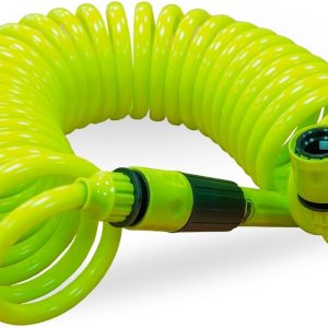Amig – Spiral Hose – Made of Polypropylene – Extendable up to 7.5 m – Includes Irrigation Lance, Adapter and 2 Connectors – Colour: Pistachio Green
