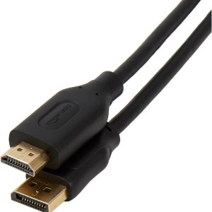 Amazon Basics DisplayPort to HDMI Cable with Gold Plated Connectors, 4.5 m, Black