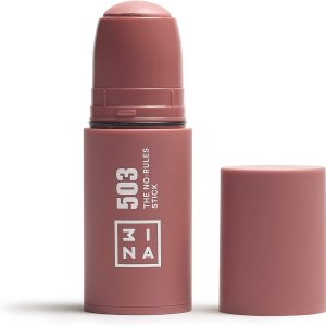 3INA MAKEUP – The No – Rules Stick 503 – Nude – Cream Blush Nude with Hyaluronic Acid – 3-in-1 Cheek Lip & Eye Blush with Natural Finish – Vegan – Cruelty Free