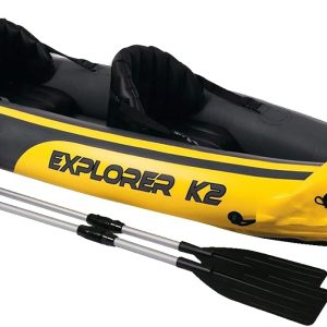 Intex 68307 Explorer K2 Inflatable Kayak with 2 Paddles – 312 x 91 x 51 cm