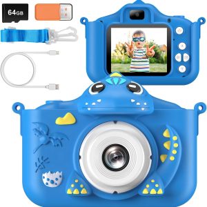 Children’s Photo Camera, 2.0 Inch Photo Camera for Children, 1080P HD Photo Camera 64 GB Children’s Camera Toys Girls 3-10 Years Birthday Gifts Communion Gifts