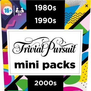 Hasbro Gaming Games (Except Monopoly) Trivial Pursuit Multipack of Minigames, Trivia Questions for Adults and Teens 16+, Includes 4 Games over 4 Decades