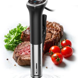 Sous Vide, Sous Vide Machine 1100W, Sous Vide Cooker IPX7 Waterproof Immersion Circulator, Sous Vide Water Baths Temperature (10℃~90℃) & Timer Control, Portable Sous Vide Easy Storage