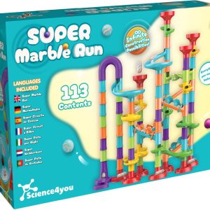 Science4you Super Marble Circuit for Kids – Marble Game Included, Marble Run + 113 Pieces, STEM Educational Toys, Gift for Boy and Girl 3+ Years