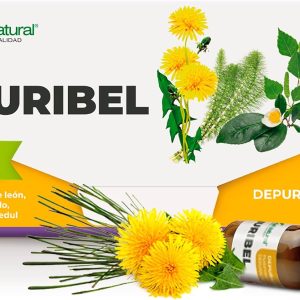 Soria Natural Diuribel Detox – Diuretic to Eliminate Retained Liquids and Cleanse the Body – Dandelion, Horsetail, Birch – 10 Vials
