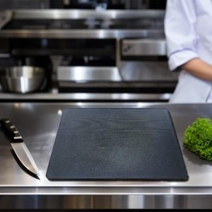Acense Professional Large Cutting Board for Catering, Food Prep, Color-Coded Cutting (Dark Black)