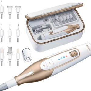 Beurer MP 64 Professional Manicure Pedicure Set with Rechargeable Battery Cordless Nail Drill 10 Nail Care Accessories with LED Light