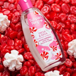 TULIPAN BLACK, BODY OIL STRAWBERRY AND CREAM 200ML