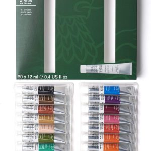 Winsor & Newton Winton Oil Set of 20 Tubes of 12ml Assorted Colours for Beginner Oil Painting