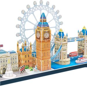 World Brands London, Puzzles for Adults and Children, DIY Model Kits, 3D Puzzles, Fun Gifts, Culture, Travel From Home (CubicFun MC253H)