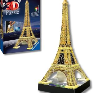 Ravensburger – 3D Puzzle Adults Eiffel Tower LED | 3D Puzzles for Adults and Children 10 Years or Over | 226 Pieces DIY Model Kits | Gifts Children 10 Years or Over