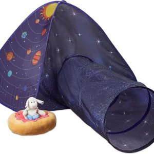Relaxdays Children’s Campaign Tent, Universal Design, Unisex Tunnel, Indoor and Outdoor, 90x170x100cm, Multicolor