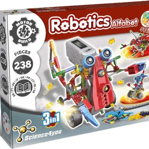 Science4you Robotics Alfabot 3 in 1 Robotics Kit 238 Pieces, Build Your Own Robot, Construction Games & Toys, Gifts for Kids Age 6 7 8 9 10+