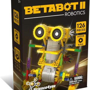 Science4you Betabot Robot Building Kit for Kids, Build Your Own Walking Robotics Kit with 126 Pieces, Betabot New Version Stem Toys for Kids 8 9 10 11+