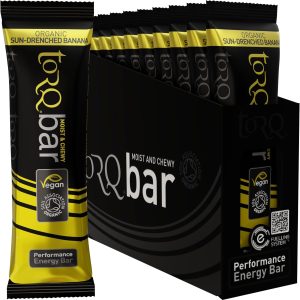 Torq Plant-Based Vegan Energy Bar, High Carb, 1.2 oz Carb – Box of 15