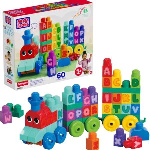 Mega Bloks ABC Learning Train Construction Toy for Baby +1 Year (Mattel DXH35)