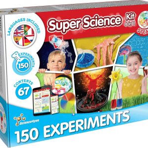 Science4you Super Science Kit for Kids 8+ Years Old – 150 Experiments, Volcanoes for Kids, Chemistry Lab, Science Games & Toys & Gifts for Girls 7 8 9 10+ Years Old