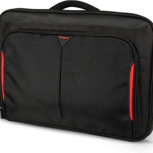 Targus Classic Clamshell Laptop Briefcase, Black/White, briefcase