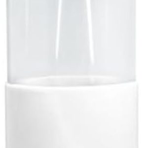 Nerthus Bottles Glass Bottle with Silicone Sleeve White and 600 ml