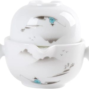 Ceramic Tea Set Gaiwan Teapot Kung Fu Teaset Tea Ceremony Home Decor