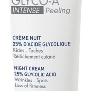 ISISPHARMA GLYCO-A PEELING INTENSE – Night Cream with 25% Glycolic Acid – For Mature Skin – Smooths, Evens and Tones Skin – Anti-Blemish and Anti-Aging Effect – French Products