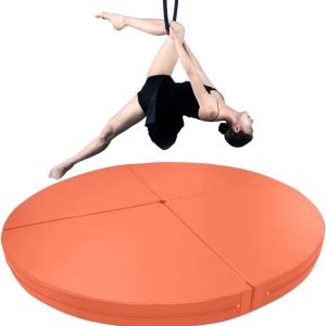 Portable Protection Mat, Round Folding Bar Dance Safety Mat, Bar Dance Cushion (Color : 100cm/3ft/39inch, Size: Thick 5cm/2inch)
