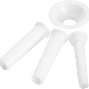 Westmark Sausage Filling Funnel Set, 4 Pieces, Diameter 1.5 cm, 2 cm and 2.2 cm, Accessories for Westmark 97522260/Gr. 8, Plastic, White, 14942230