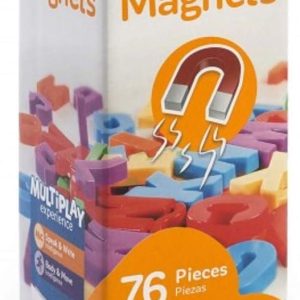 Miniland Magnetic Capital Letters, 76 Pieces, Assorted Colors, Magnetic Parts, Classroom Resources | Magnets 76 Pieces