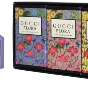 Gucci Perfume for Women, Variety of 4 Pieces, Mini Splash, Travel Gift Set, Magnolia, Gorgeous Gardenia, Beautiful Orchid and Gorgeous Jasmine