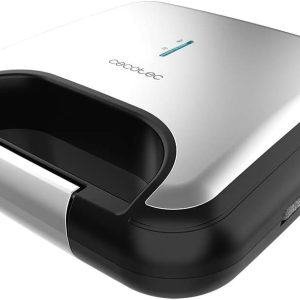 Cecotec Sandwichera Rock’nToast Grill +, 800W de Potencia, Revestimiento piedra RockStone, Antiadherente, Acero Inoxidable, Revestimiento ecológico libre PFOA