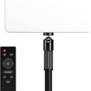 Oversteel – Chromius LED Streaming Lamp with Stand, Adjustable Color Temperature 3000-6500K, Remote Control